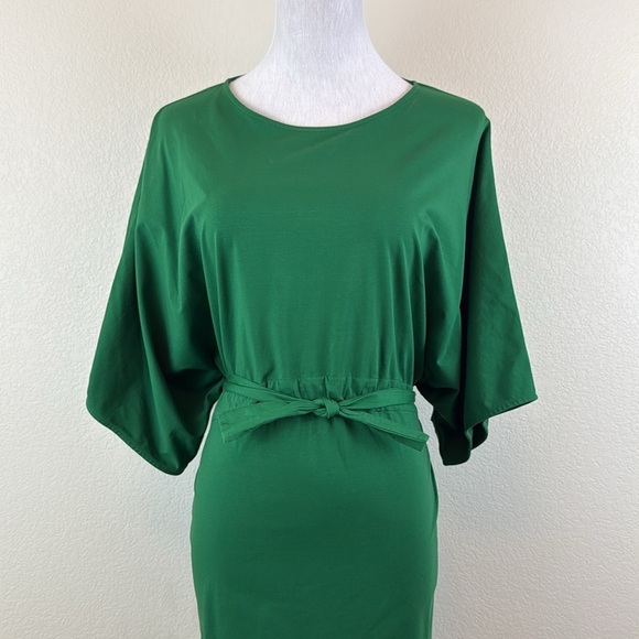COS Green Sheath Dress with Dolman Sleeves Eur Medium - Picture 2 of 9